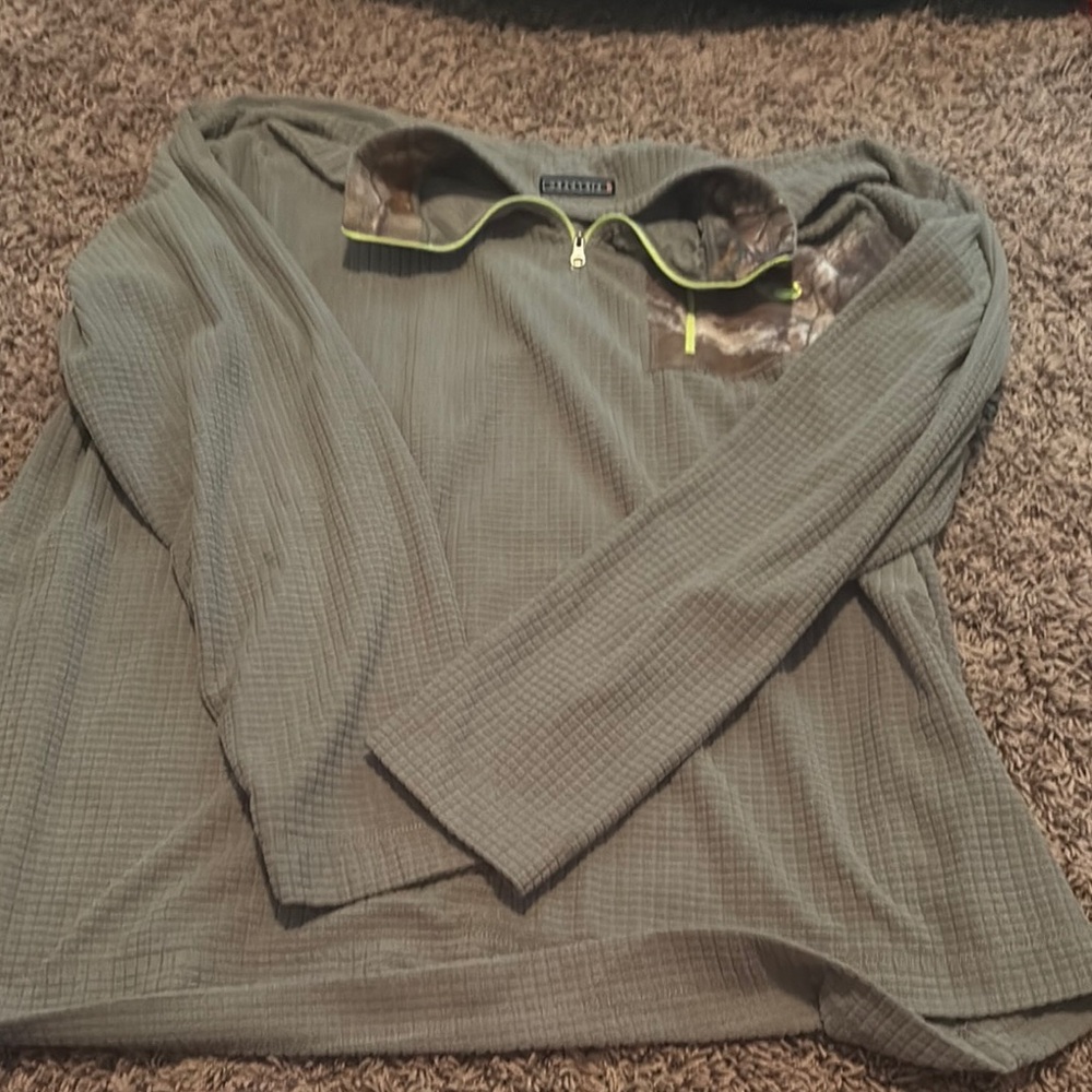 Southern Marsh Olive Quarter-Zip Pullover